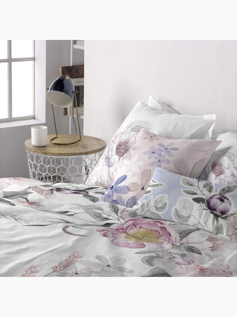 Housse de coussin Delicate bouquet "Happyfriday" Blanc - Kiabi