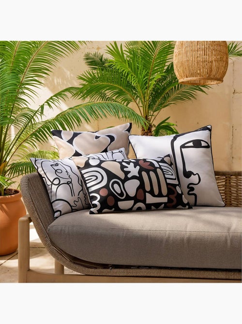 Housse de coussin d'extérieur motif fantaisie multicolore NOLAN - Kiabi
