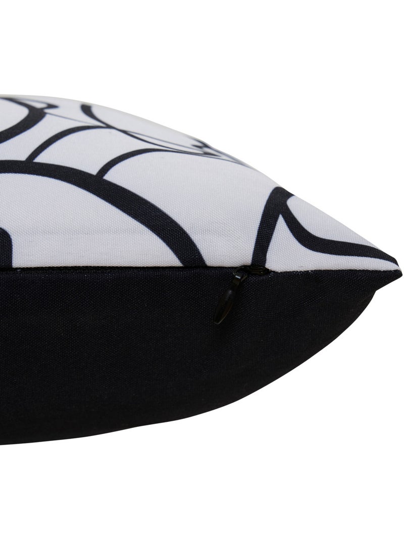 Housse de coussin d'extérieur motif fantaisie NOLAN Blanc froid - Kiabi