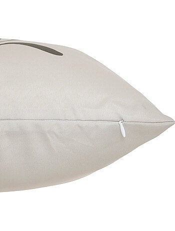 Housse de coussin d'extérieur motif feuille et vert TILEO