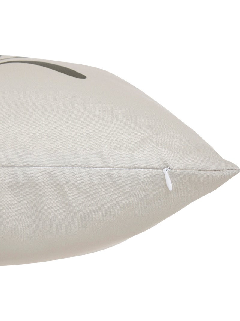 Housse de coussin d'extérieur motif feuille et vert TILEO Beige - Kiabi