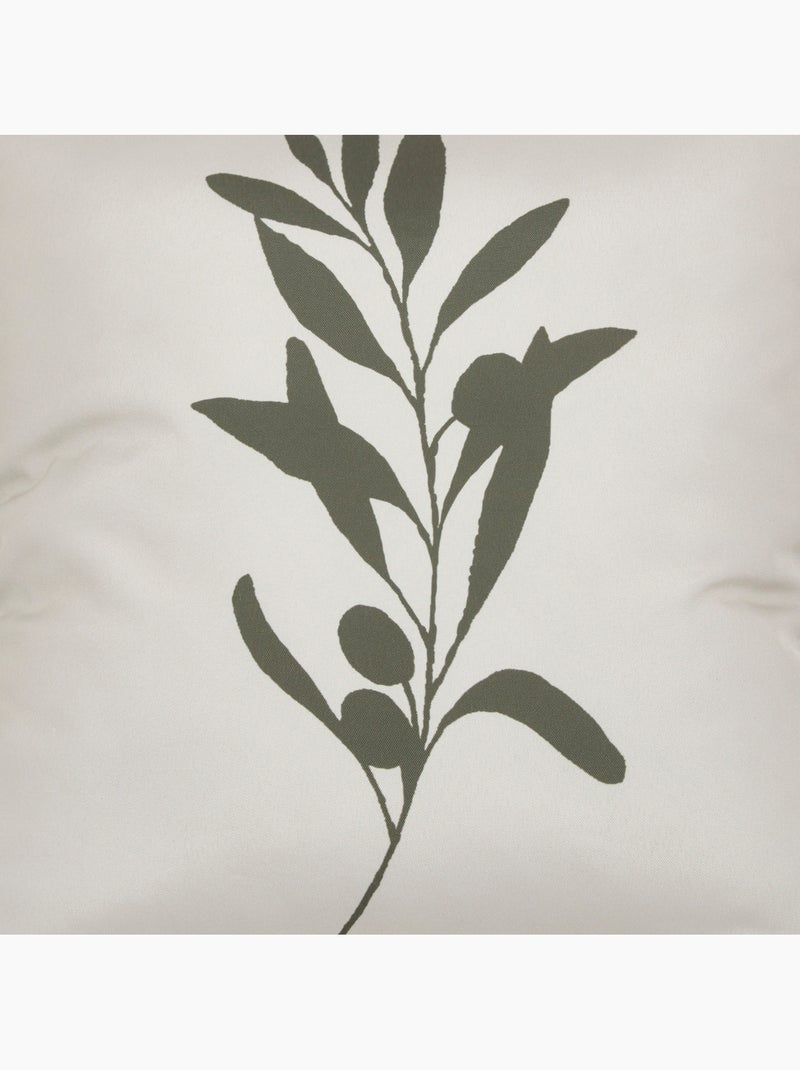 Housse de coussin d'extérieur motif feuille et vert TILEO Beige - Kiabi