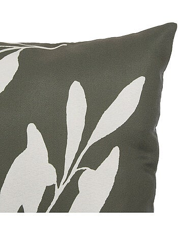 Housse de coussin d'extérieur motif feuilles TILEO