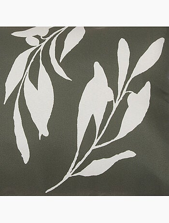 Housse de coussin d'extérieur motif feuilles TILEO