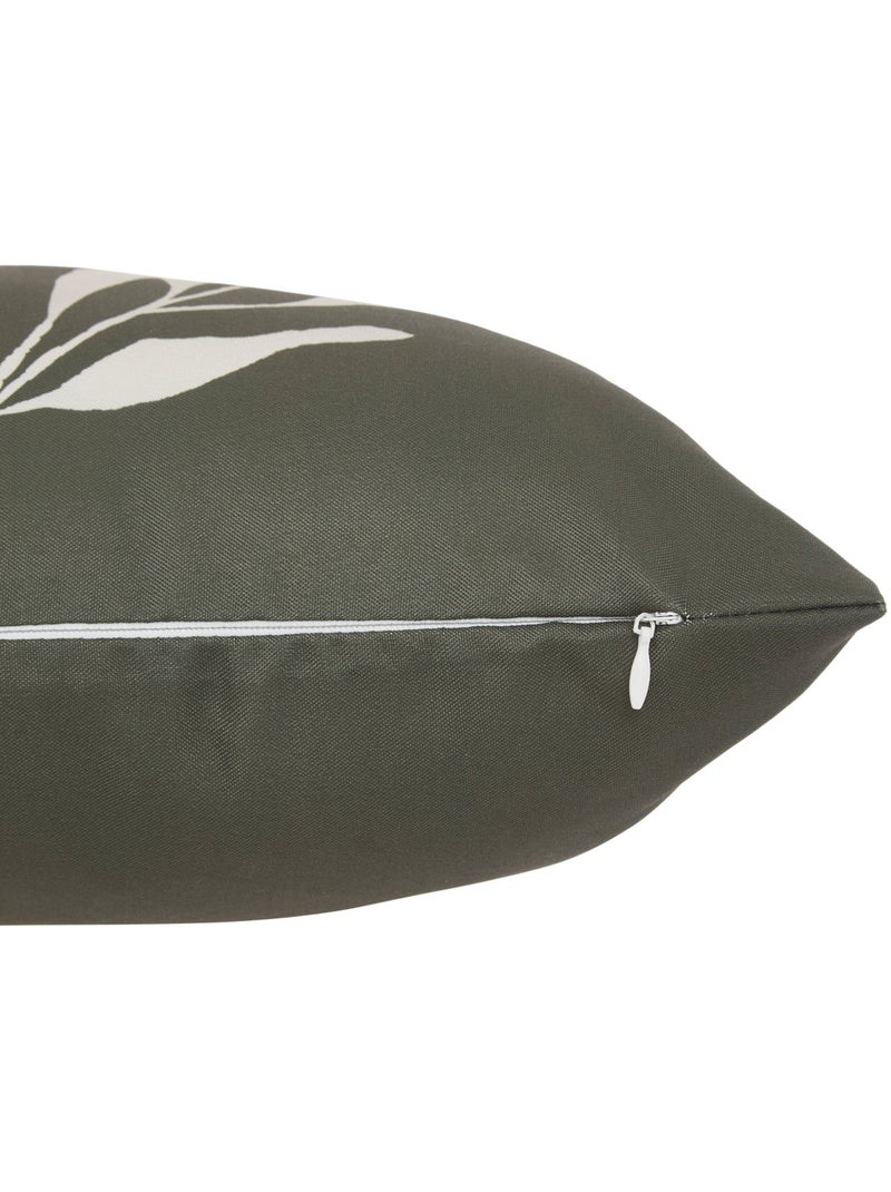 Housse de coussin d'extérieur motif feuilles tileo Vert foncé - Kiabi