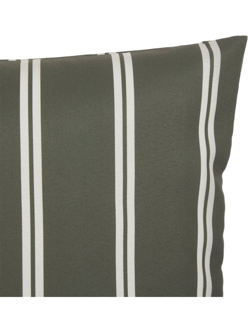 Housse de coussin d'extérieur rayée TILEO Vert foncé - Kiabi