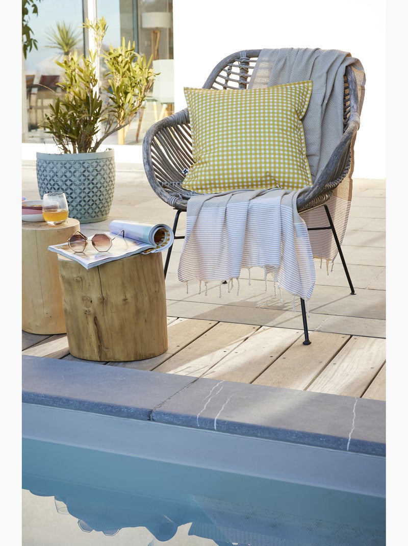 Housse de Coussin d'extérieur – Vickie Jaune - Kiabi