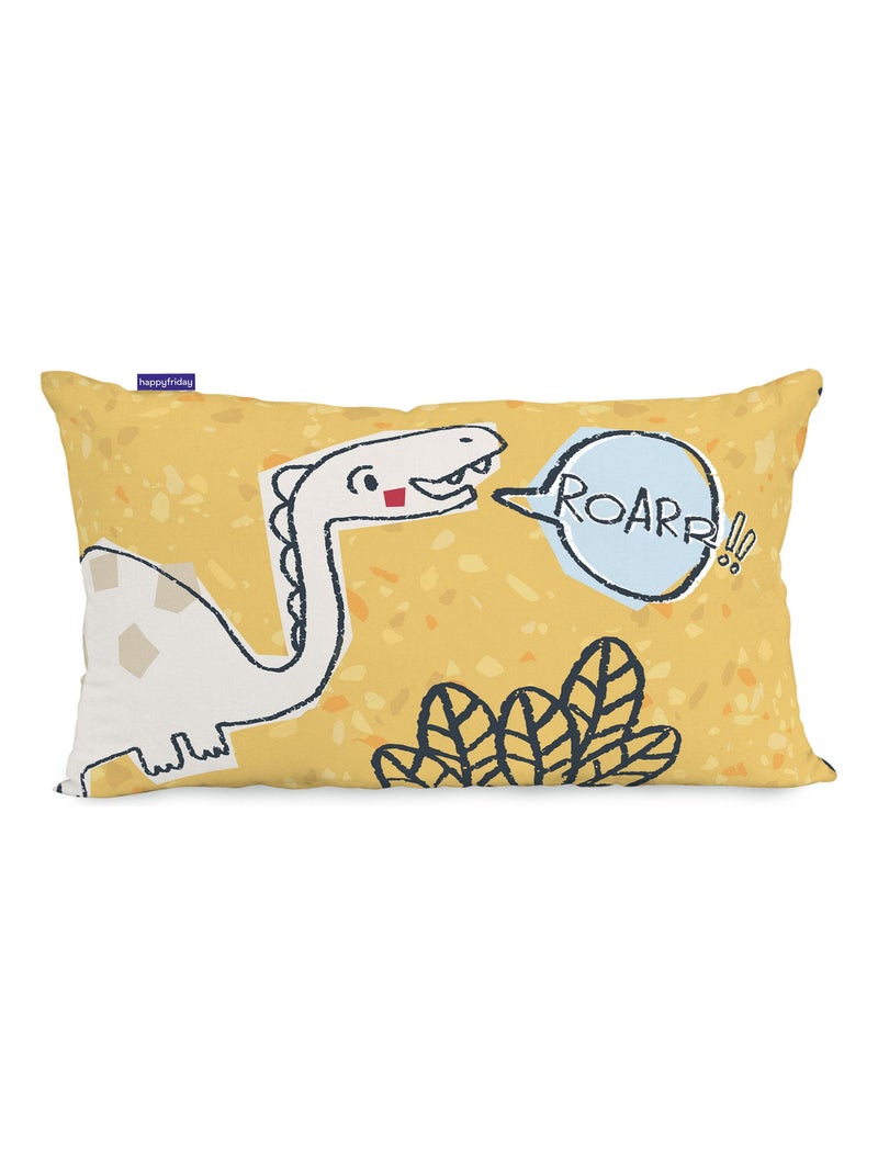Housse de coussin Dino friends "Happyfriday" Blanc - Kiabi