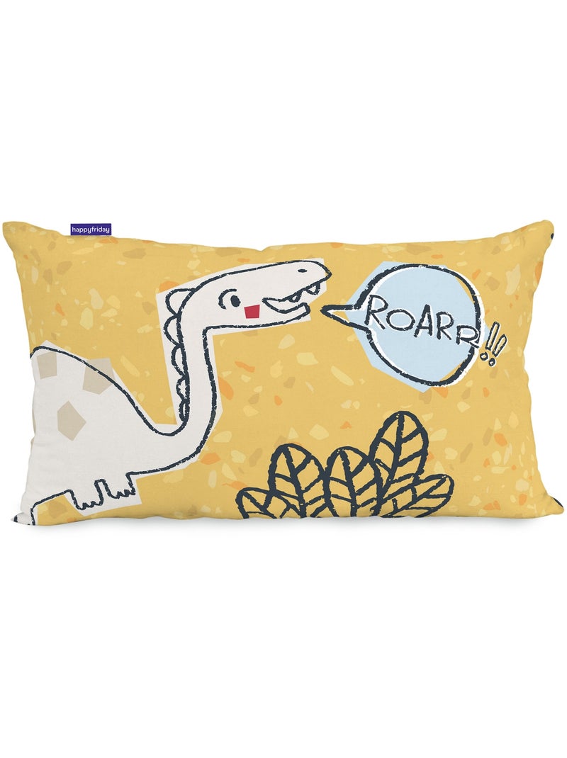Housse de coussin Dino friends "Happyfriday" Multicolore - Kiabi