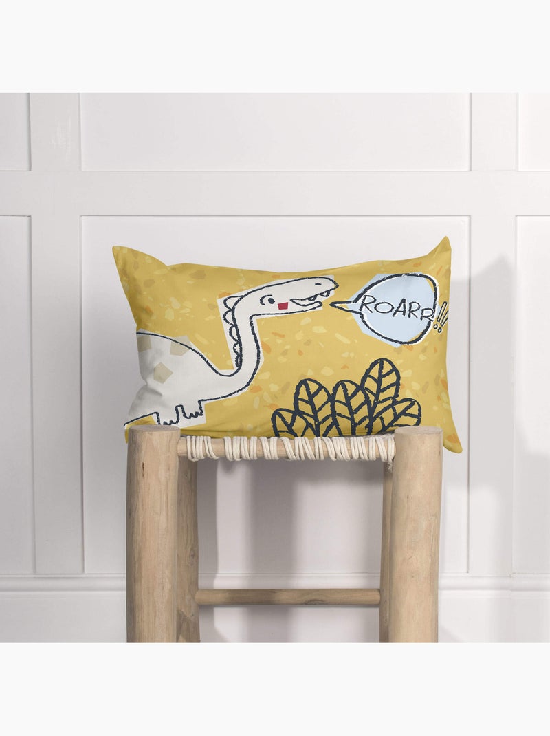 Housse de coussin Dino friends "Happyfriday" Multicolore - Kiabi