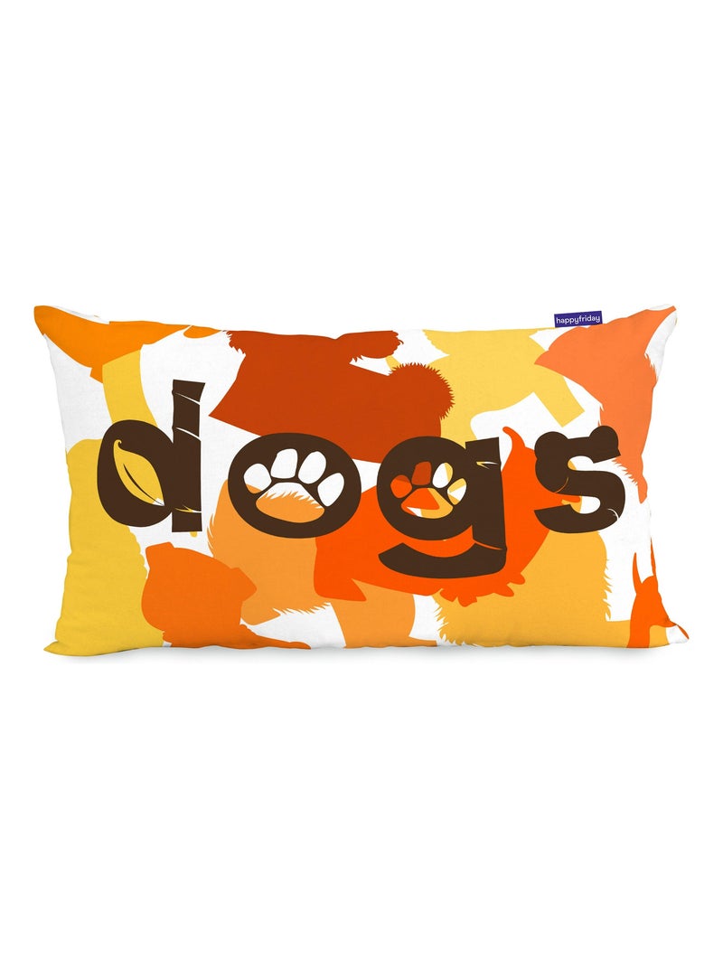 Housse de coussin Dogs "Happyfriday" Blanc - Kiabi
