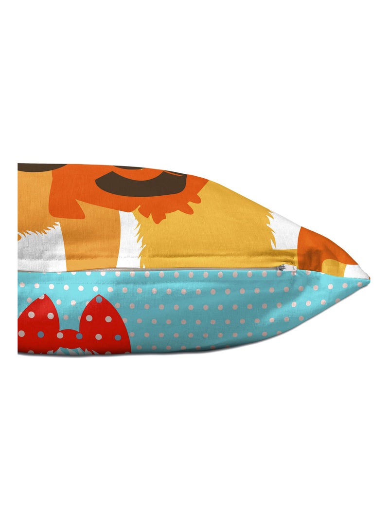 Housse de coussin Dogs "Happyfriday" Blanc - Kiabi