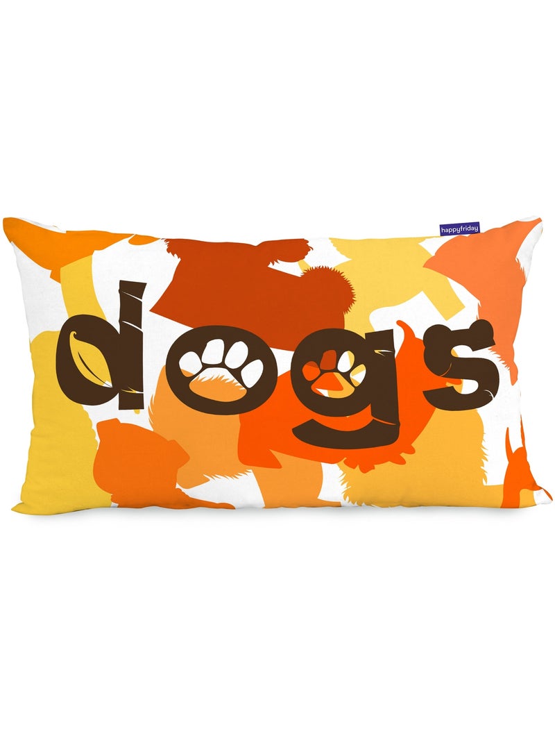 Housse de coussin Dogs "Happyfriday" Multicolore - Kiabi