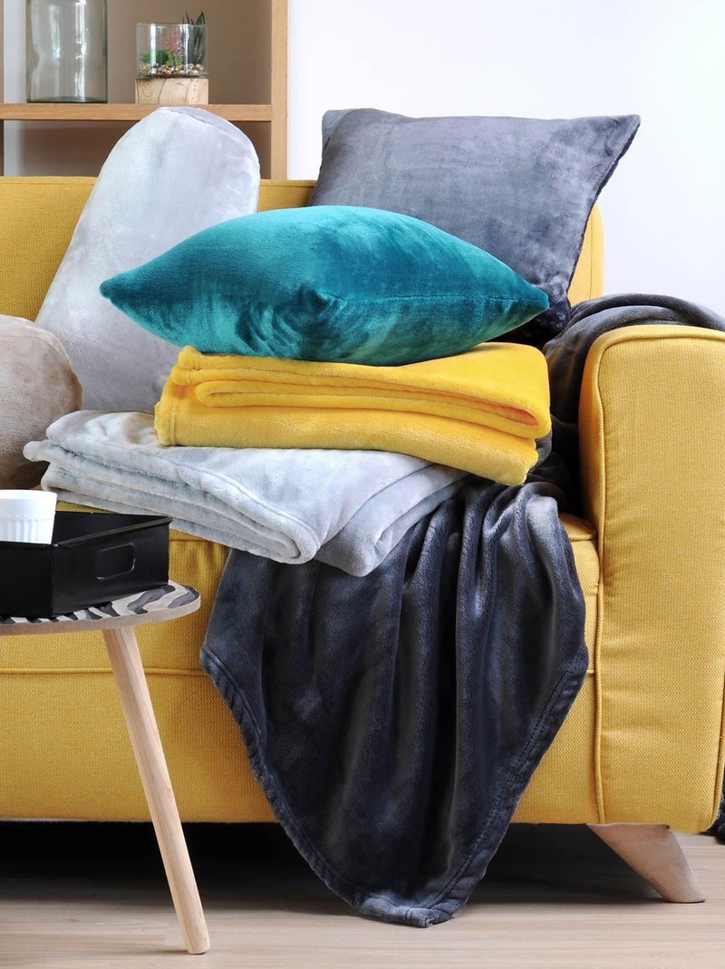 Housse de coussin douceur Rouge grenat - Kiabi