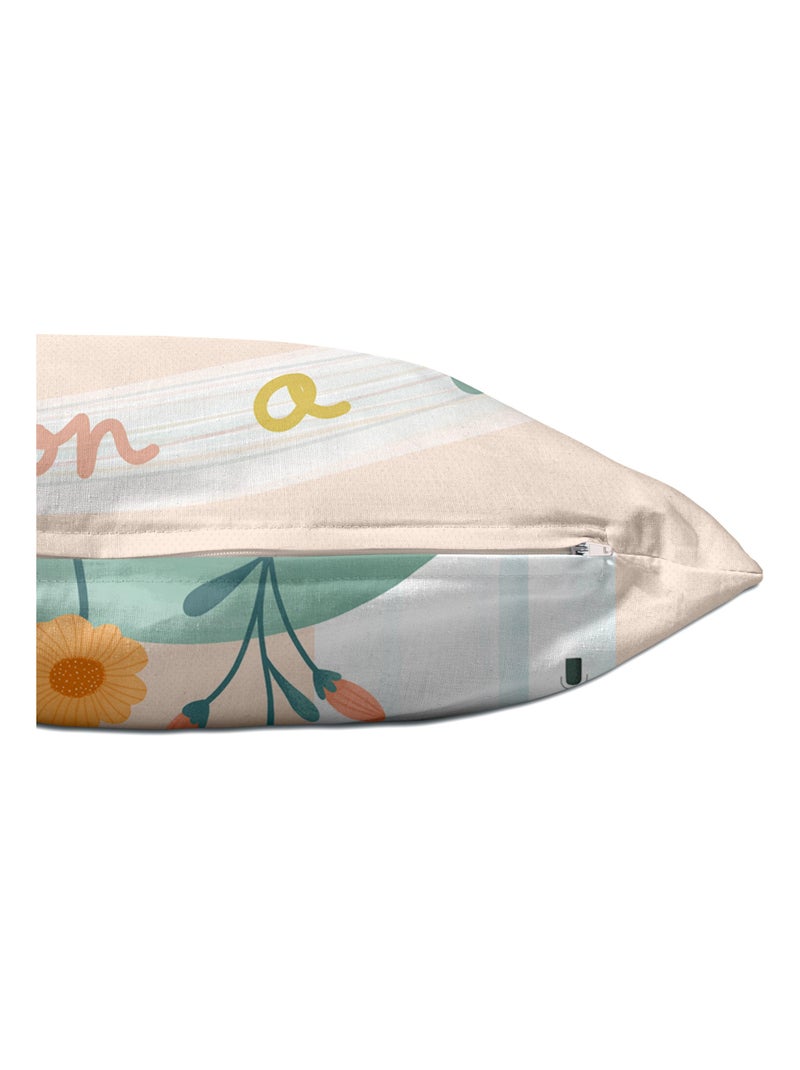 Housse de coussin Dreaming "Happyfriday" Blanc - Kiabi