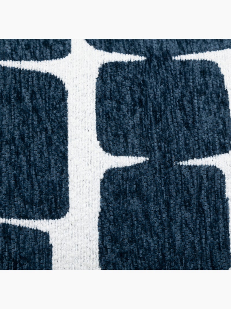 Housse de coussin en chenille JENI Bleu foncé - Kiabi