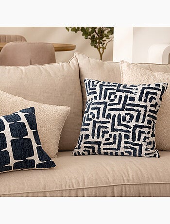 Housse de coussin en chenille jeni