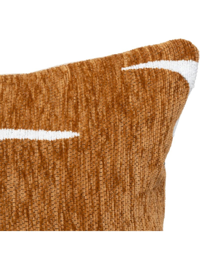 Housse de coussin en chenille jeni Marron caramel - Kiabi