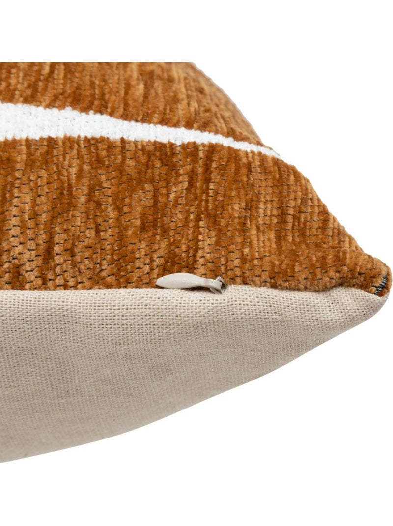 Housse de coussin en chenille jeni Marron caramel - Kiabi