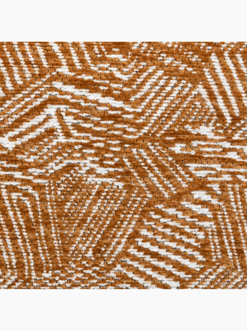 Housse de coussin en chenille JENI Marron caramel - Kiabi