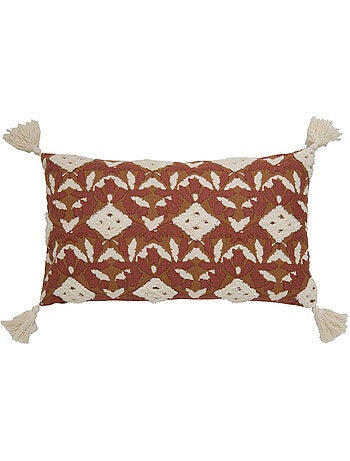 Housse de coussin en coton avec pompons SIENNA