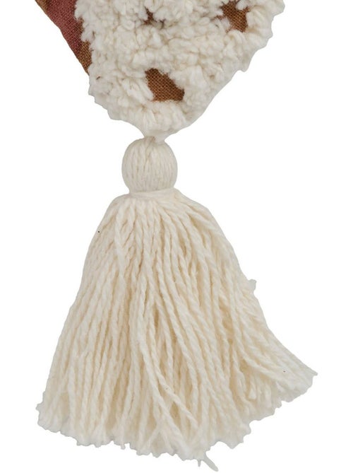 Housse de coussin en coton avec pompons SIENNA - Kiabi