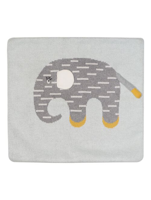 Housse de coussin en coton motif éléphant - Kiabi