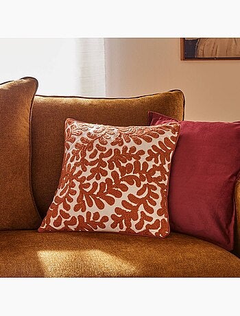 Housse de coussin en coton sienna
