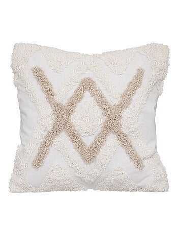 Housse de coussin en coton tufté