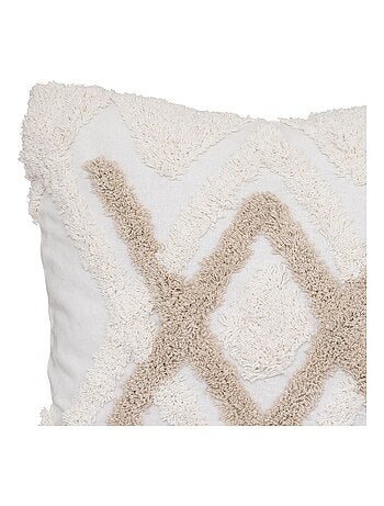 Housse de coussin en coton tufté