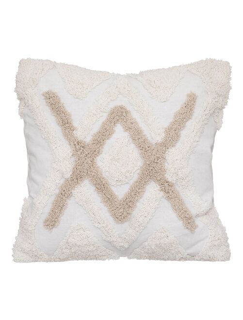 Housse de coussin en coton tufté - Kiabi