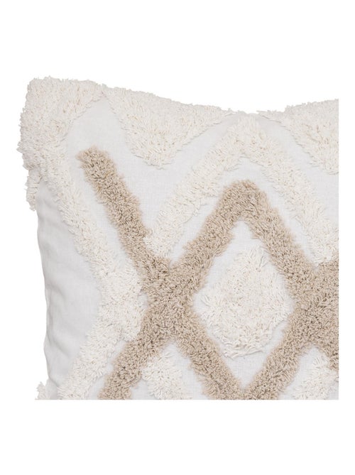 Housse de coussin en coton tufté - Kiabi