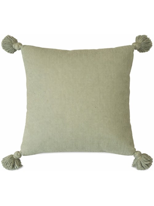 Housse de coussin en laine à pompons - Kiabi