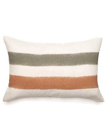 Housse de coussin en lin lavé doublé coton lavé ARIA