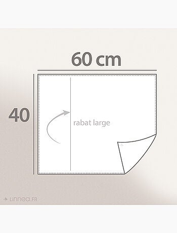 Housse de coussin en lin lavé doublé coton lavé ARIA