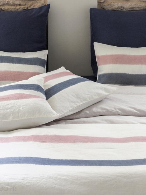Housse de coussin en lin lavé doublé coton lavé ARIA - Kiabi