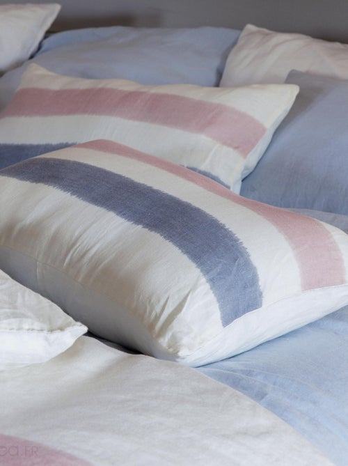 Housse de coussin en lin lavé doublé coton lavé ARIA - Kiabi
