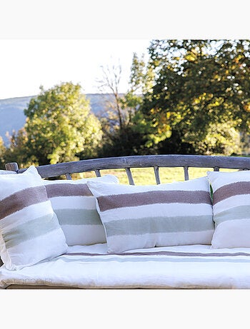 Housse de coussin en lin lavé doublé coton lavé ARIA