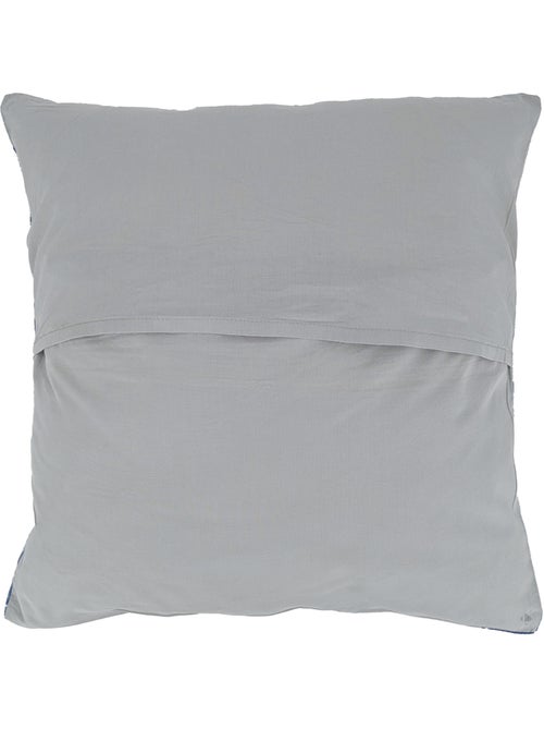Housse de coussin en lin lavé imprimé végétal doublé coton lavé uni PALAWAN - Kiabi