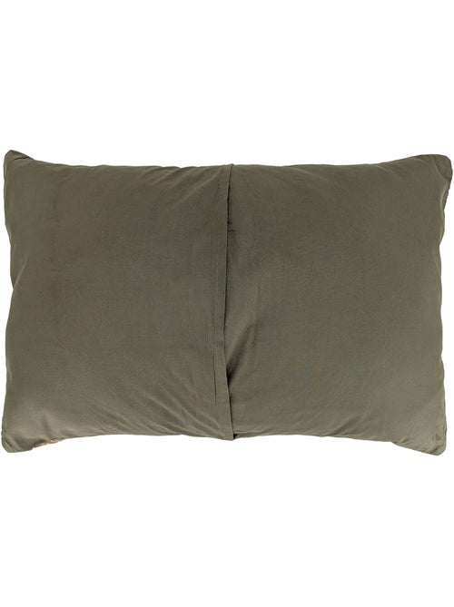 Housse de coussin en lin lavé imprimé végétal doublé coton lavé uni PALAWAN - Kiabi