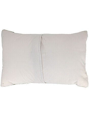 Housse de coussin en lin lavé imprimé végétal doublé coton lavé uni PALAWAN