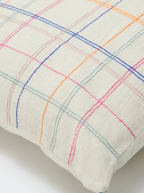 Housse de coussin en lin mélangé (45x45 cm) - Kiabi Home - Kiabi