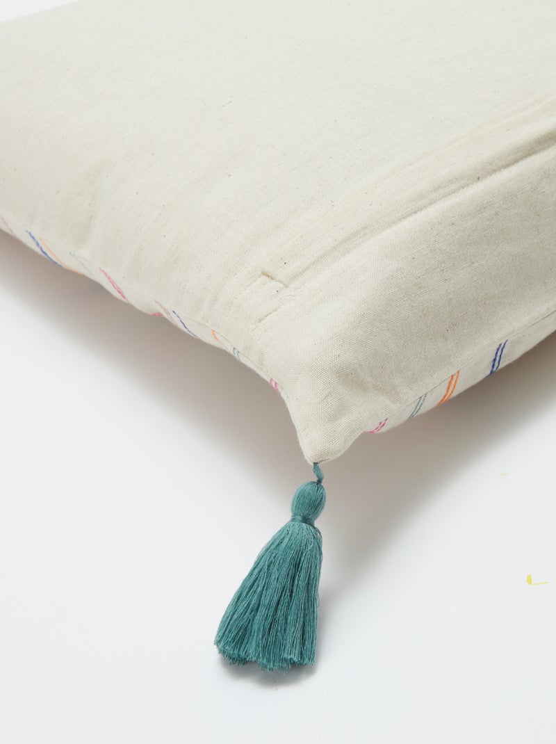 Housse de coussin en lin mélangé (45x45 cm) - Kiabi Home Beige - Kiabi