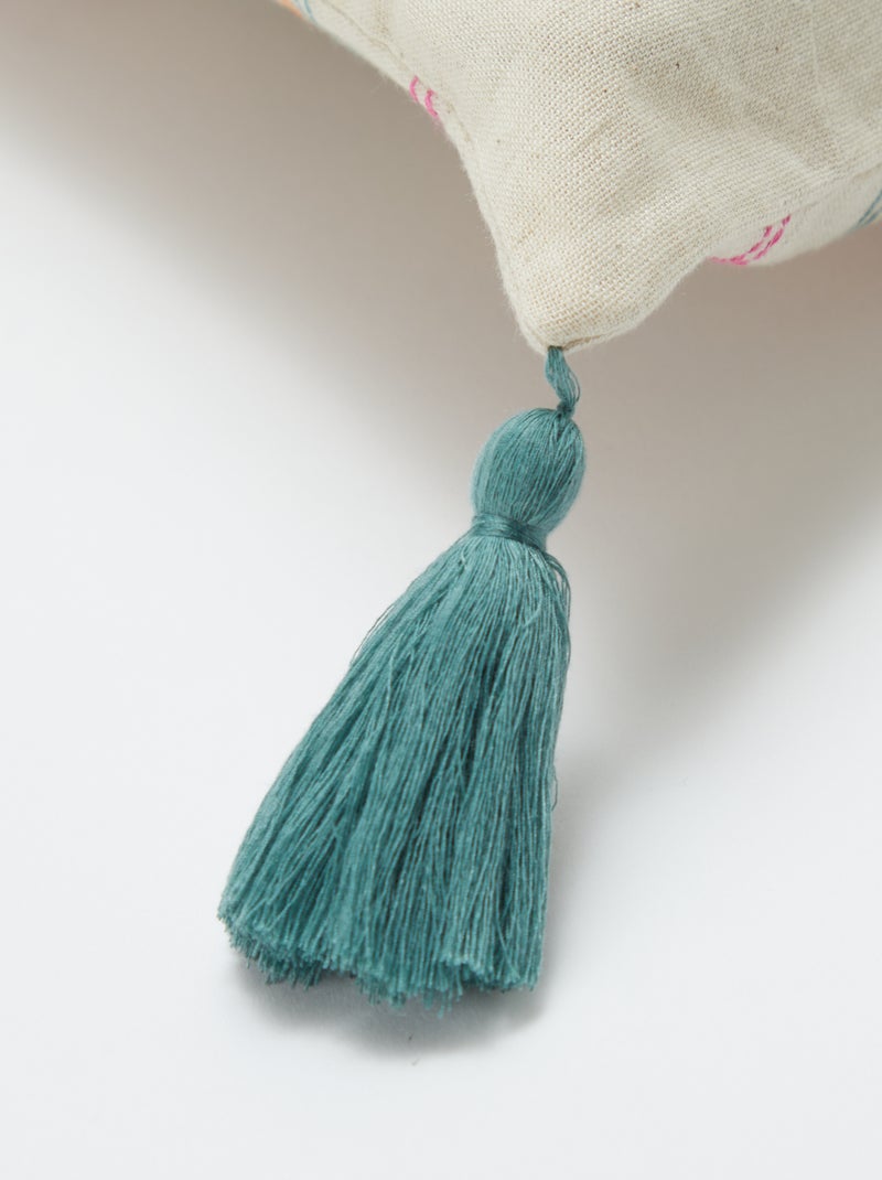 Housse de coussin en lin mélangé (45x45 cm) - Kiabi Home Beige - Kiabi