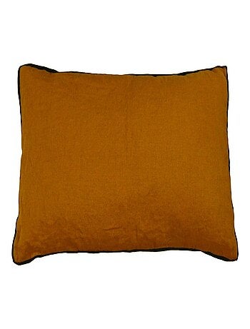 Housse de coussin pur lin lavé