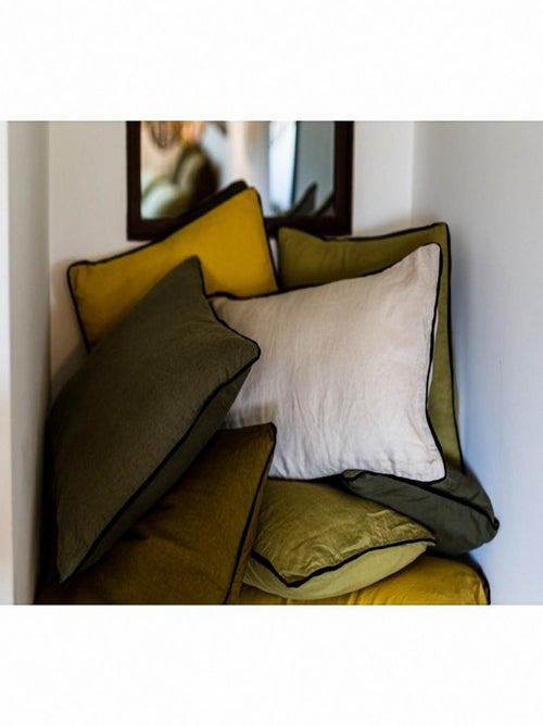 Housse de coussin en pur lin lavé - Kiabi