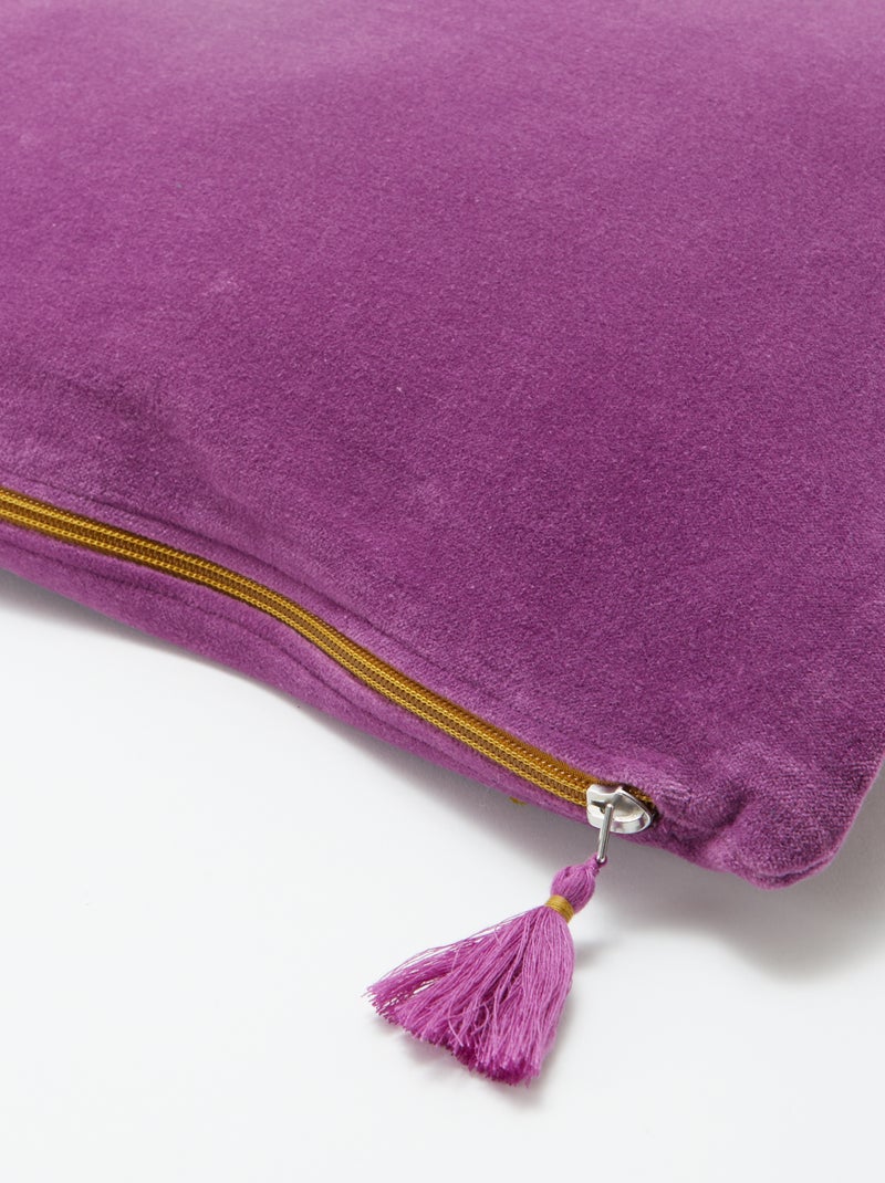 Housse de coussin en velours (45 x 45 cm) VIOLET - Kiabi