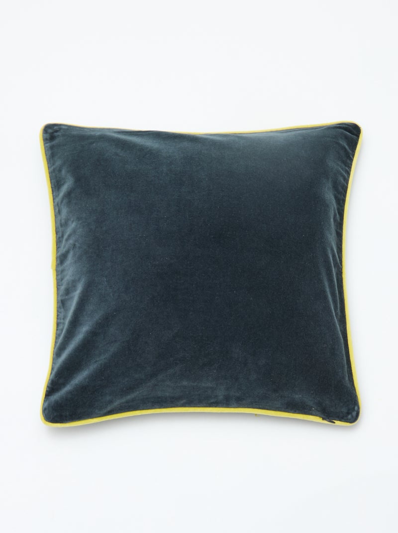 Housse de coussin en velours (45x45 cm) - Kiabi Home Bleu - Kiabi