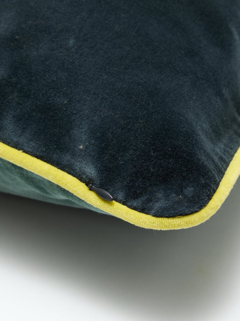Housse de coussin en velours (45x45 cm) - Kiabi Home Bleu - Kiabi