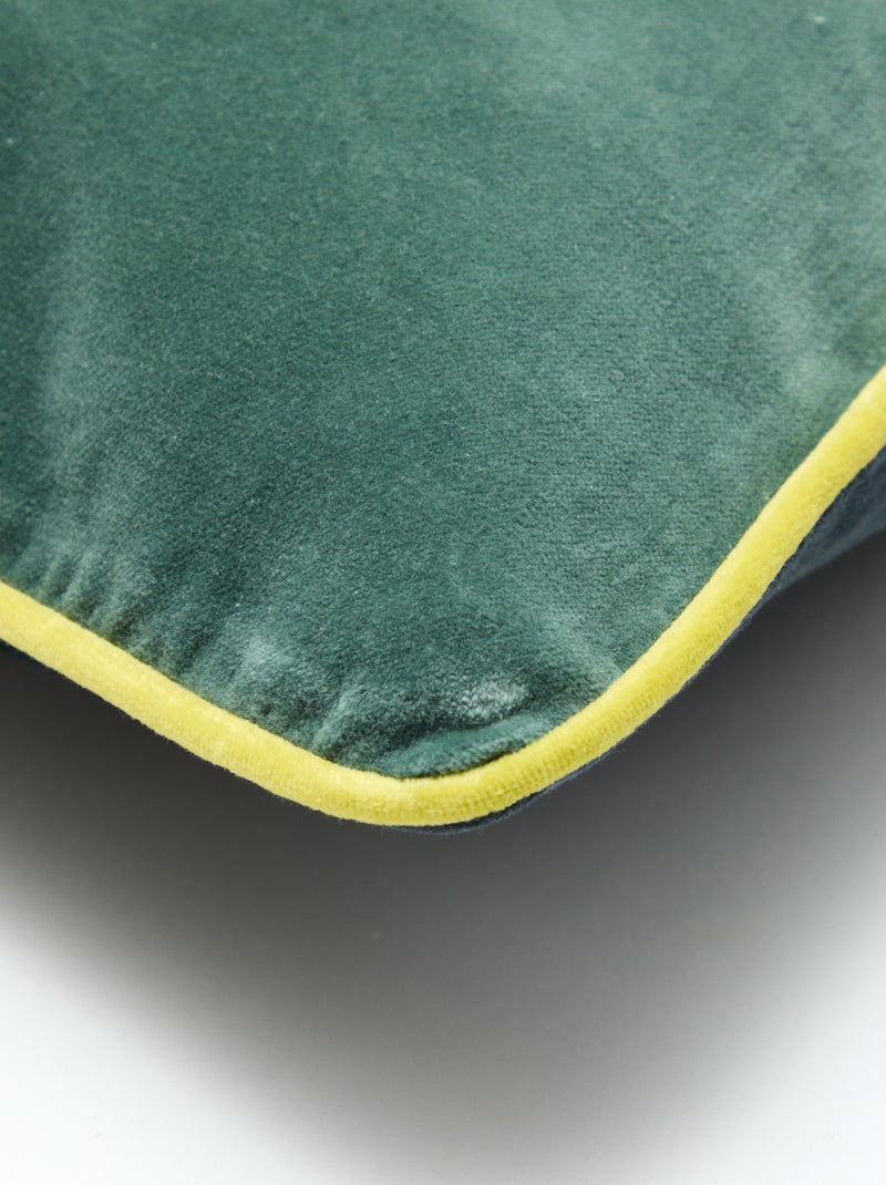 Housse de coussin en velours (45x45 cm) - Kiabi Home Bleu - Kiabi